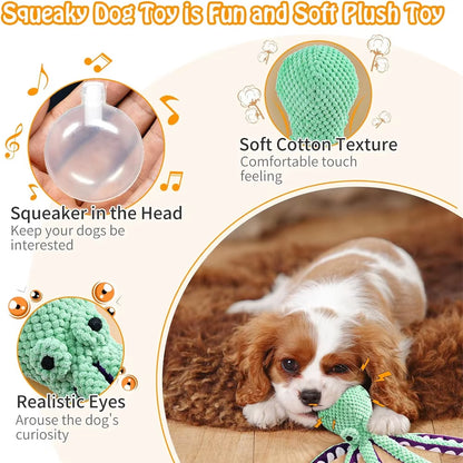 New Octopus Interactive Dog Chew Toy - Scented Plush, Bite Resistant, Dental Grinding Teeth Cleaning Companion