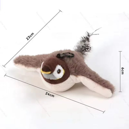Interactive Calling Bird and Cat Toys, Interactive Clapping and Chirping Bird and Cat Toys, Suitable for Kittens to Play Alone