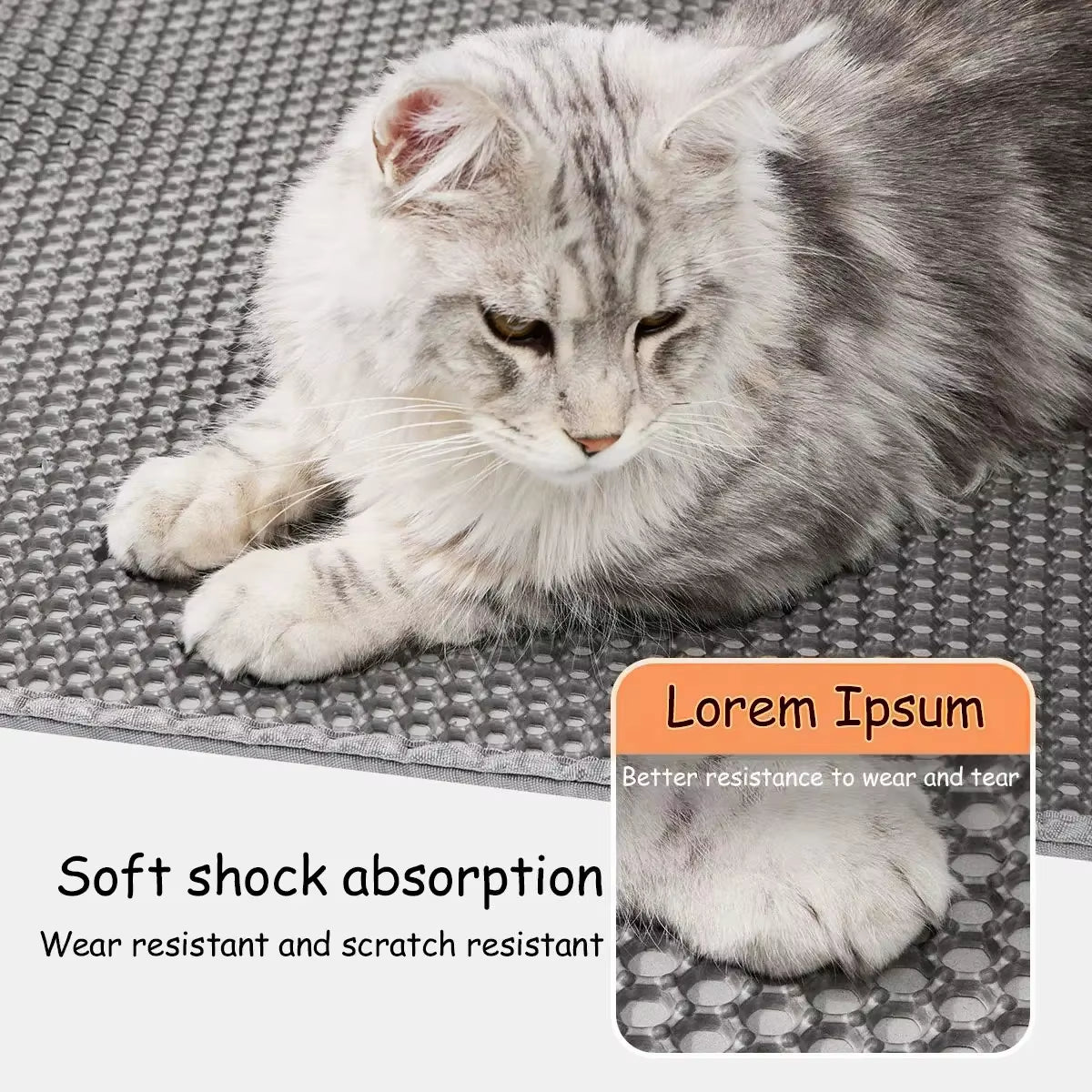 Double-Layer Large Cat Litter Mat, an Anti-Splash Mat for Cat Litter Boxes, a Filtering Mat and Sand Leakage Mat, a Cat Product