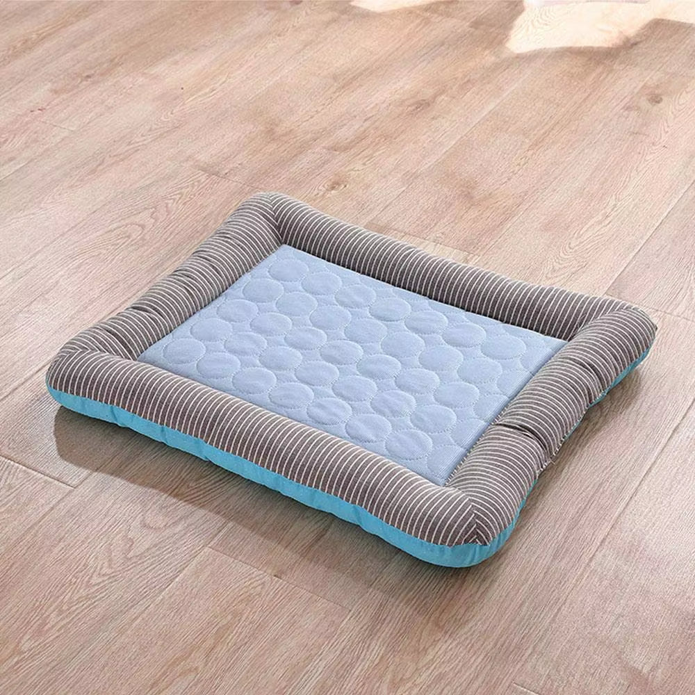 Cooling Dog Bed Pet Cool Mat for Cats and Dogs | Ice Silk Material Soft for Summer Sleeping Product Dog Beach Bed