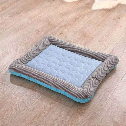 Cooling Dog Bed Pet Cool Mat for Cats and Dogs | Ice Silk Material Soft for Summer Sleeping Product Dog Beach Bed
