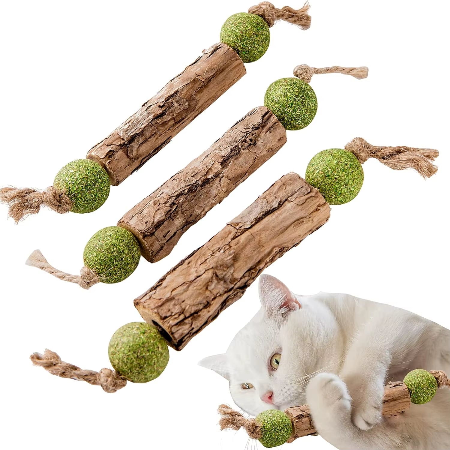 1Pc Cat Cleaning Teeth Pure Natural Catnip Cat Molar Toothpaste Stick Silvervine Actinidia Fruit Matatabi Cat Snack Stick